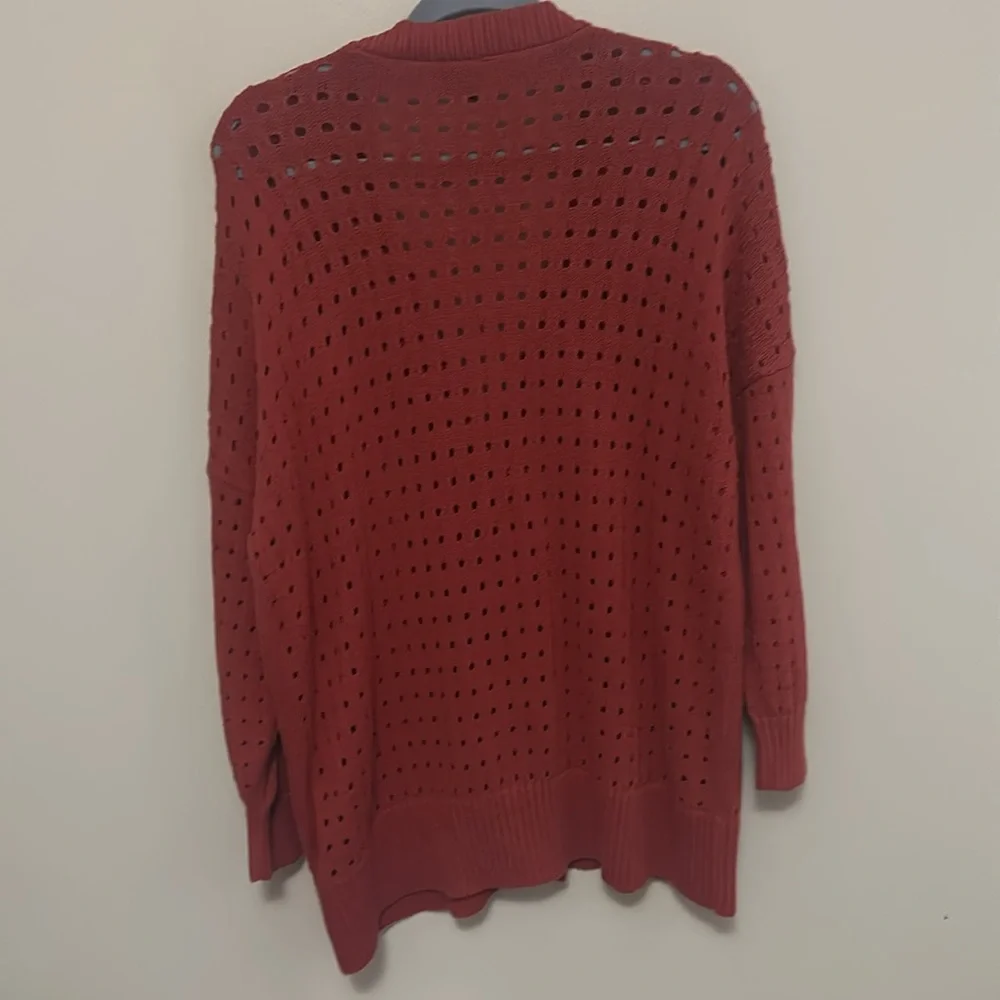 Torrid Cable V-Neck Boyfriend Cardigan Sweater Baked Apple Women's Size 1 (1X) - Picture 8 of 13